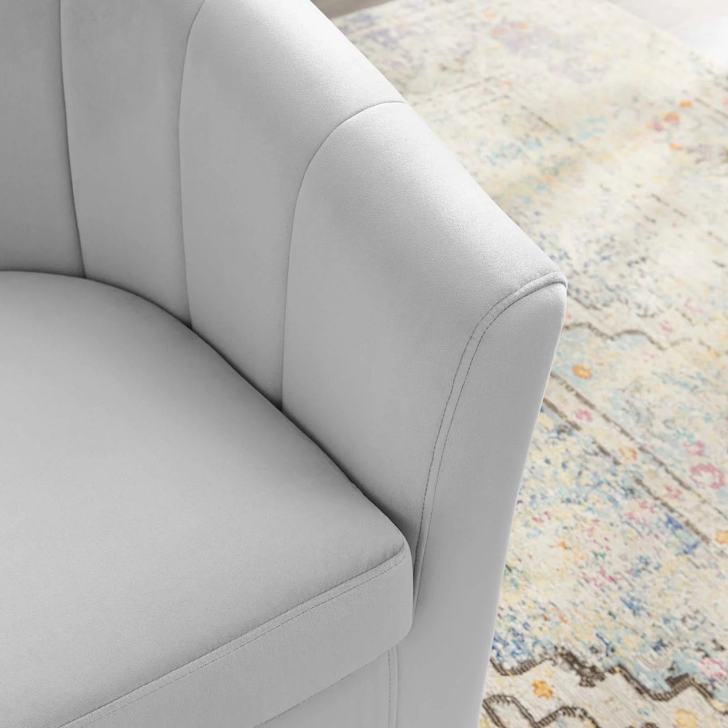 Sia Velvet Swivel Armchair