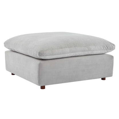 Tobi Overstuffed Velvet Ottoman