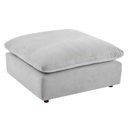 Tobi Overstuffed Velvet Ottoman
