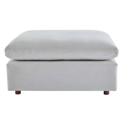 Tobi Overstuffed Velvet Ottoman