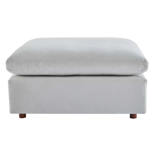 Tobi Overstuffed Velvet Ottoman