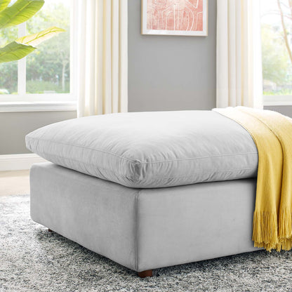 Tobi Overstuffed Velvet Ottoman