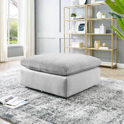 Tobi Overstuffed Velvet Ottoman