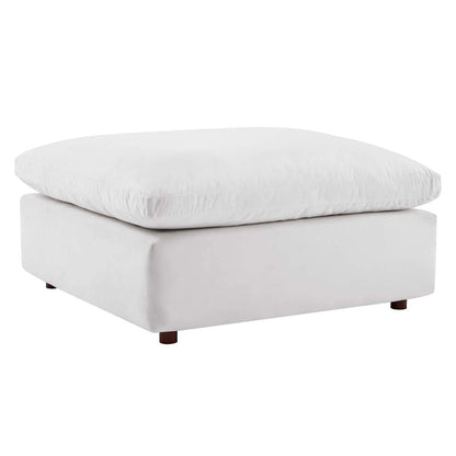 Tobi Overstuffed Velvet Ottoman