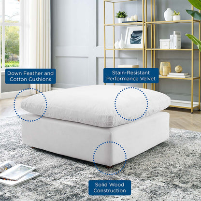 Tobi Overstuffed Velvet Ottoman