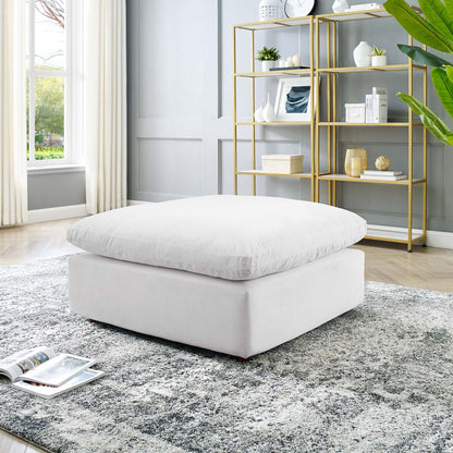 Tobi Overstuffed Velvet Ottoman