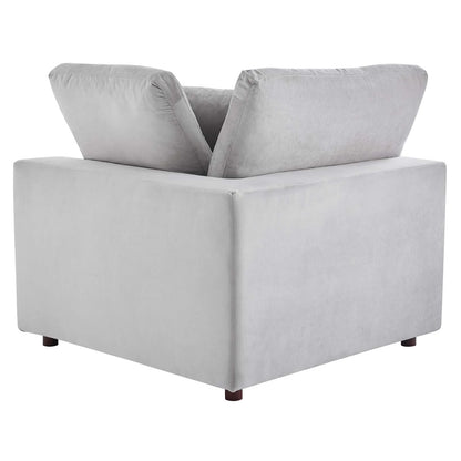 Tobi Overstuffed Velvet Corner Chair