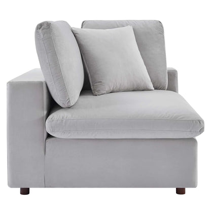 Tobi Overstuffed Velvet Corner Chair
