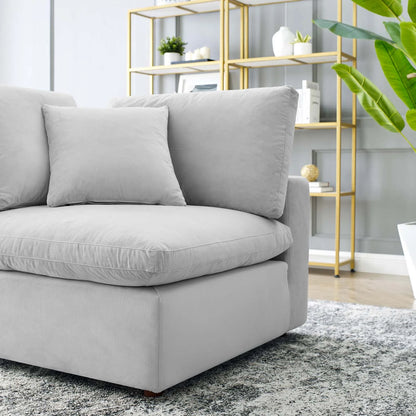 Tobi Overstuffed Velvet Corner Chair