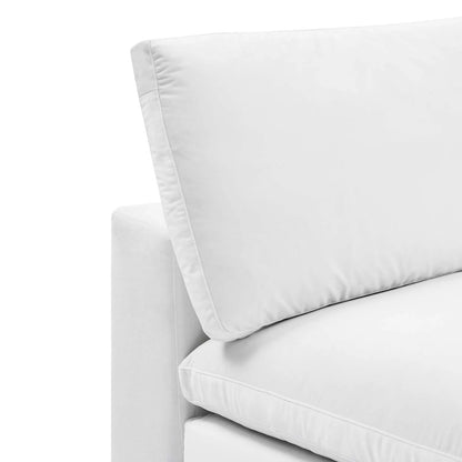 Tobi Overstuffed Velvet Armless Chair