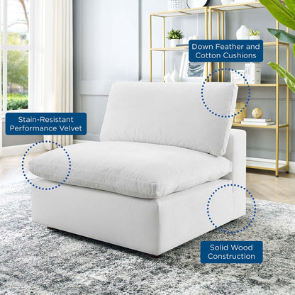 Tobi Overstuffed Velvet Armless Chair
