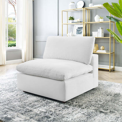 Tobi Overstuffed Velvet Armless Chair