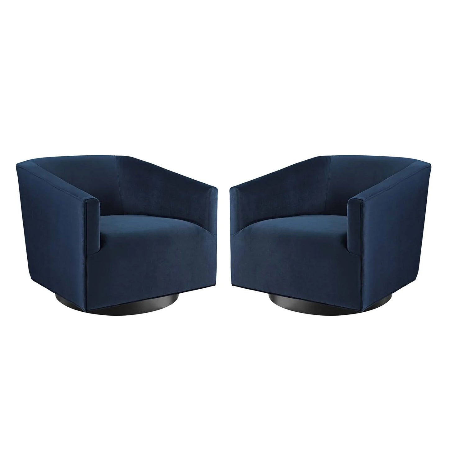 Jit Velvet Swivel Chair- Set of Two