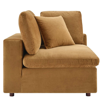 Tobi Overstuffed Velvet Loveseat
