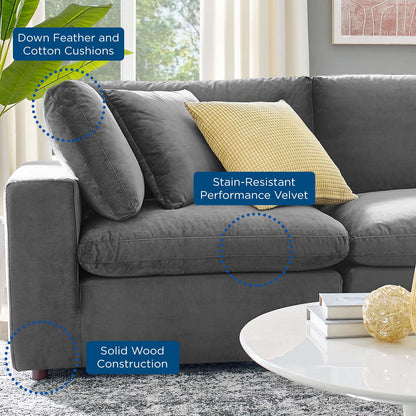 Tobi Overstuffed Velvet Loveseat