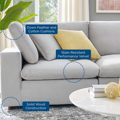 Tobi Overstuffed Velvet Loveseat
