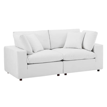 Tobi Overstuffed Velvet Loveseat