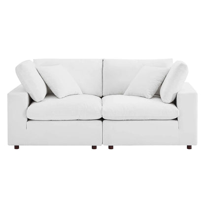 Tobi Overstuffed Velvet Loveseat