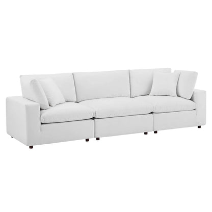 Tobi Overstuffed Velvet 3-Piece Sectional Sofa