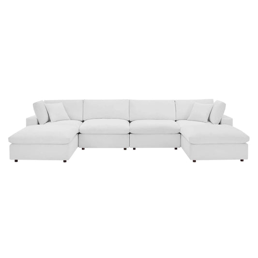 Tobi Overstuffed Velvet 6-Piece Sectional