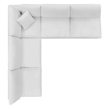 Tobi Overstuffed Velvet 5-Piece Armless Sectional