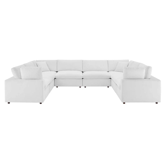 Tobi Overstuffed Velvet 8-Piece Sectional Sofa