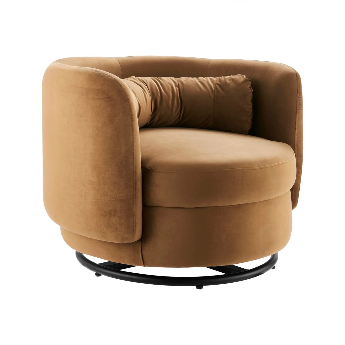 Zia Velvet Swivel Armchair