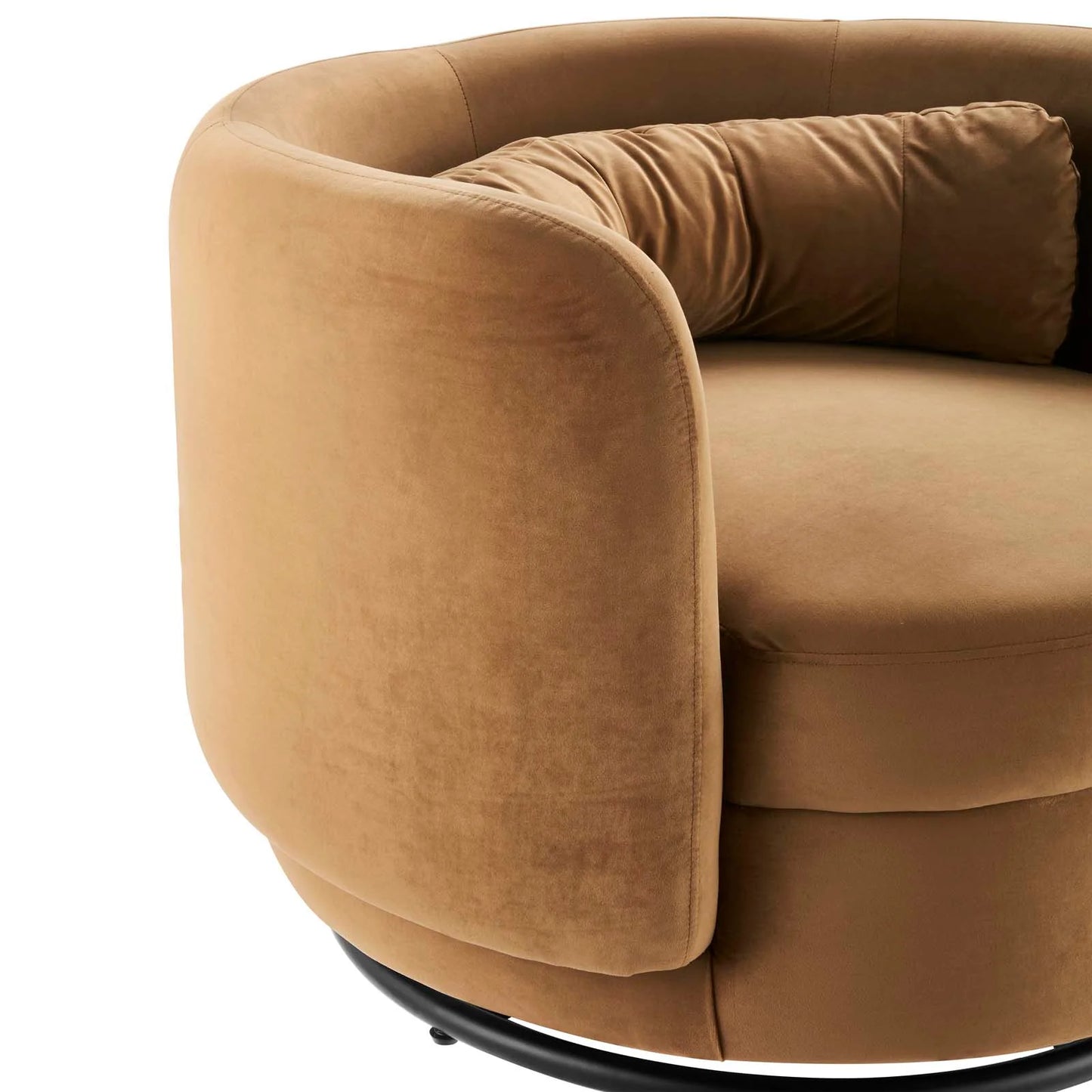 Zia Velvet Swivel Armchair