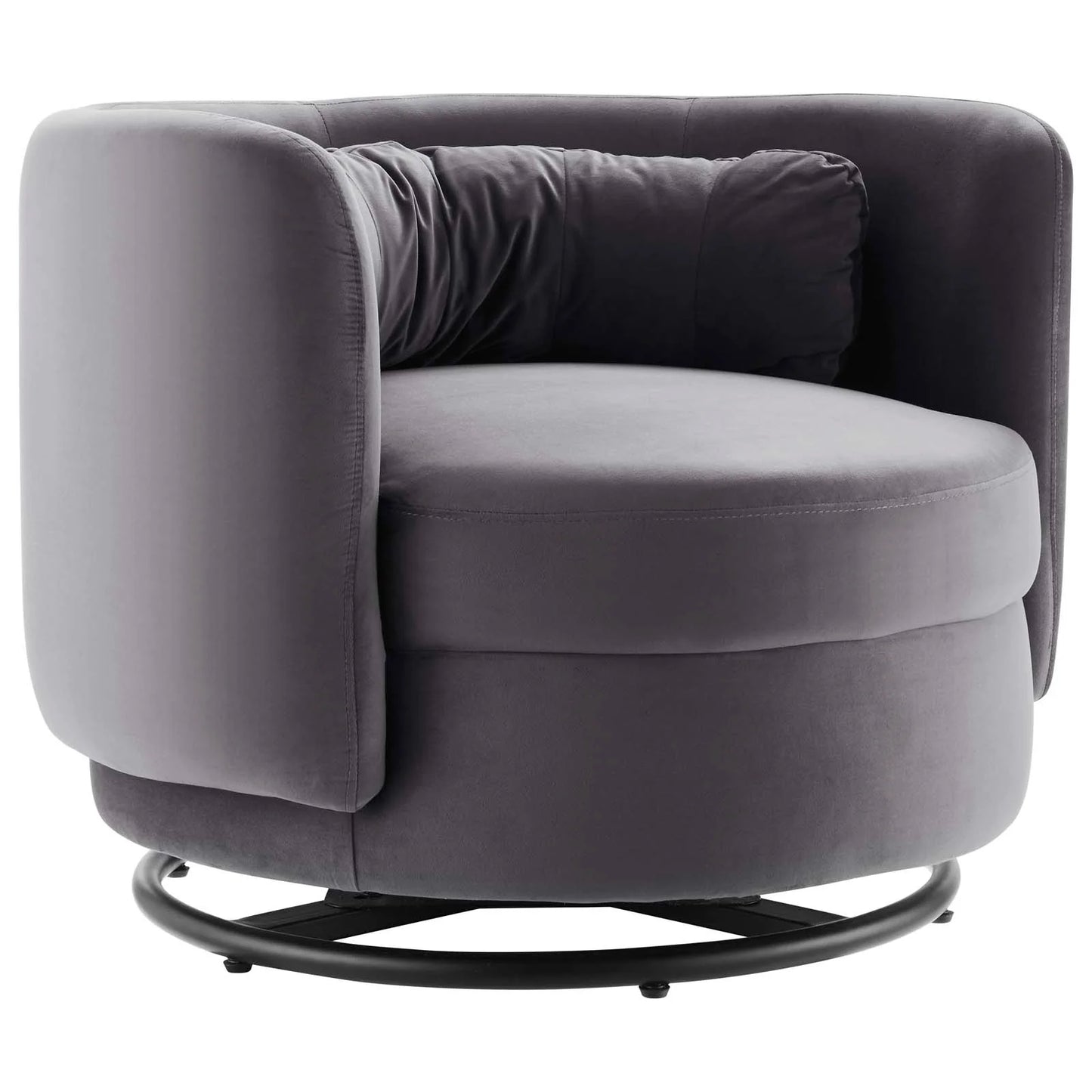 Zia Velvet Swivel Armchair