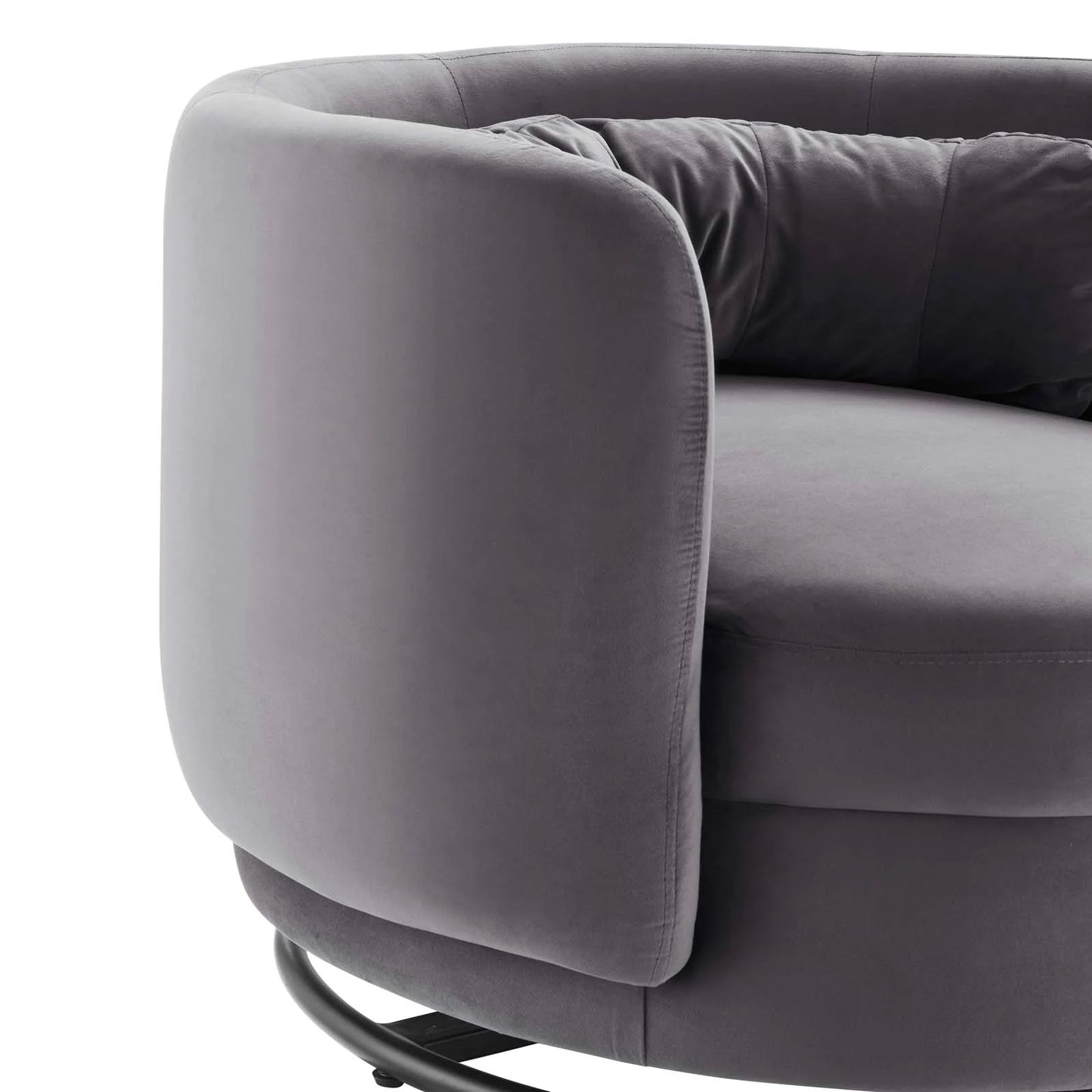 Zia Velvet Swivel Armchair