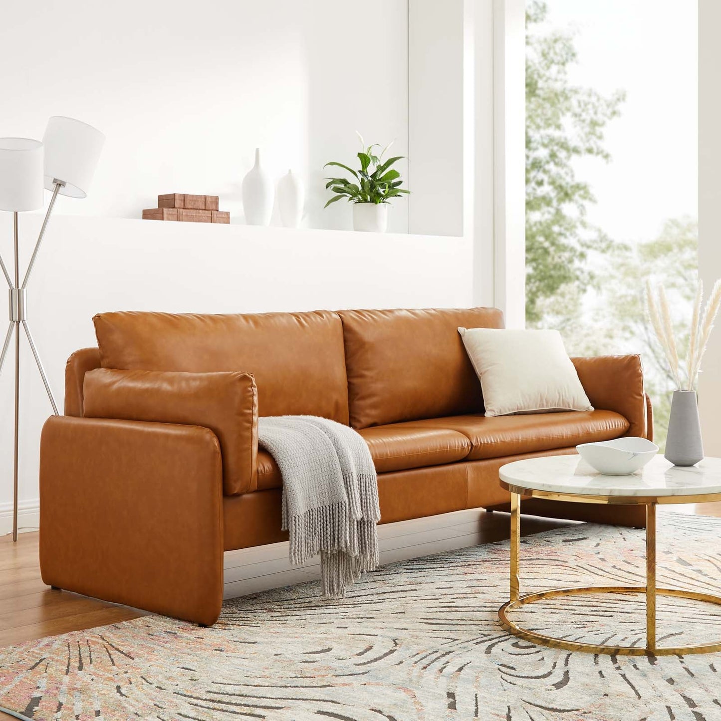 Raja Vegan Leather Sofa