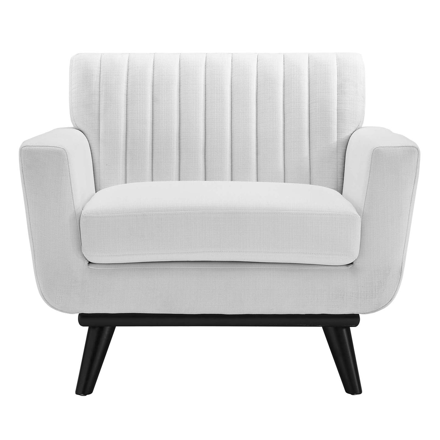 Mina Channel Tufted Fabric Armchair