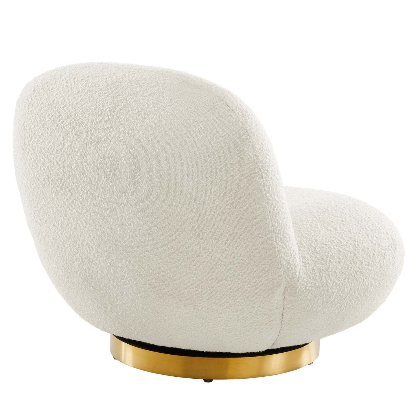 Arya Boucle Swivel Chair- Gold