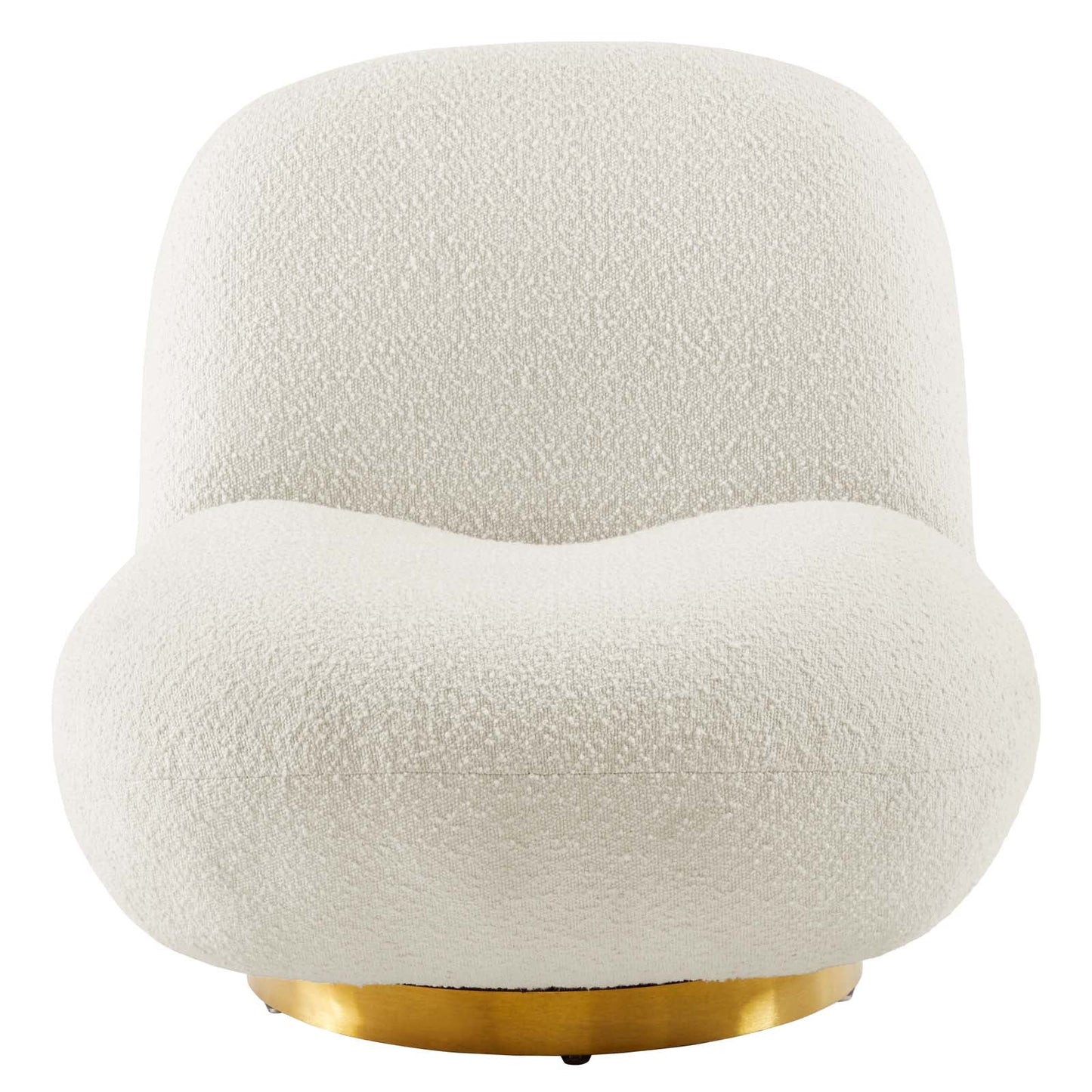 Arya Boucle Swivel Chair- Gold