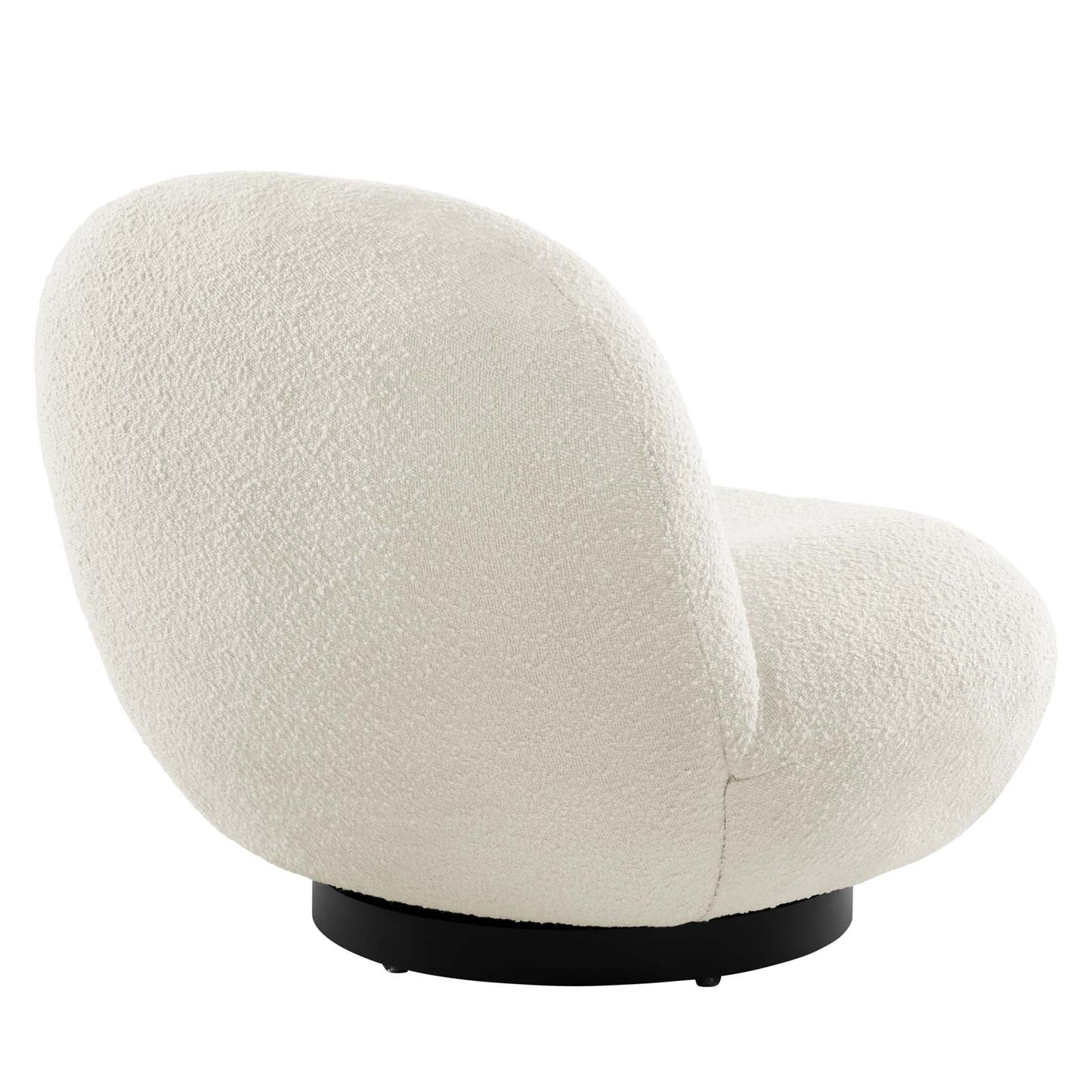 Arya Boucle Swivel Chair- Black