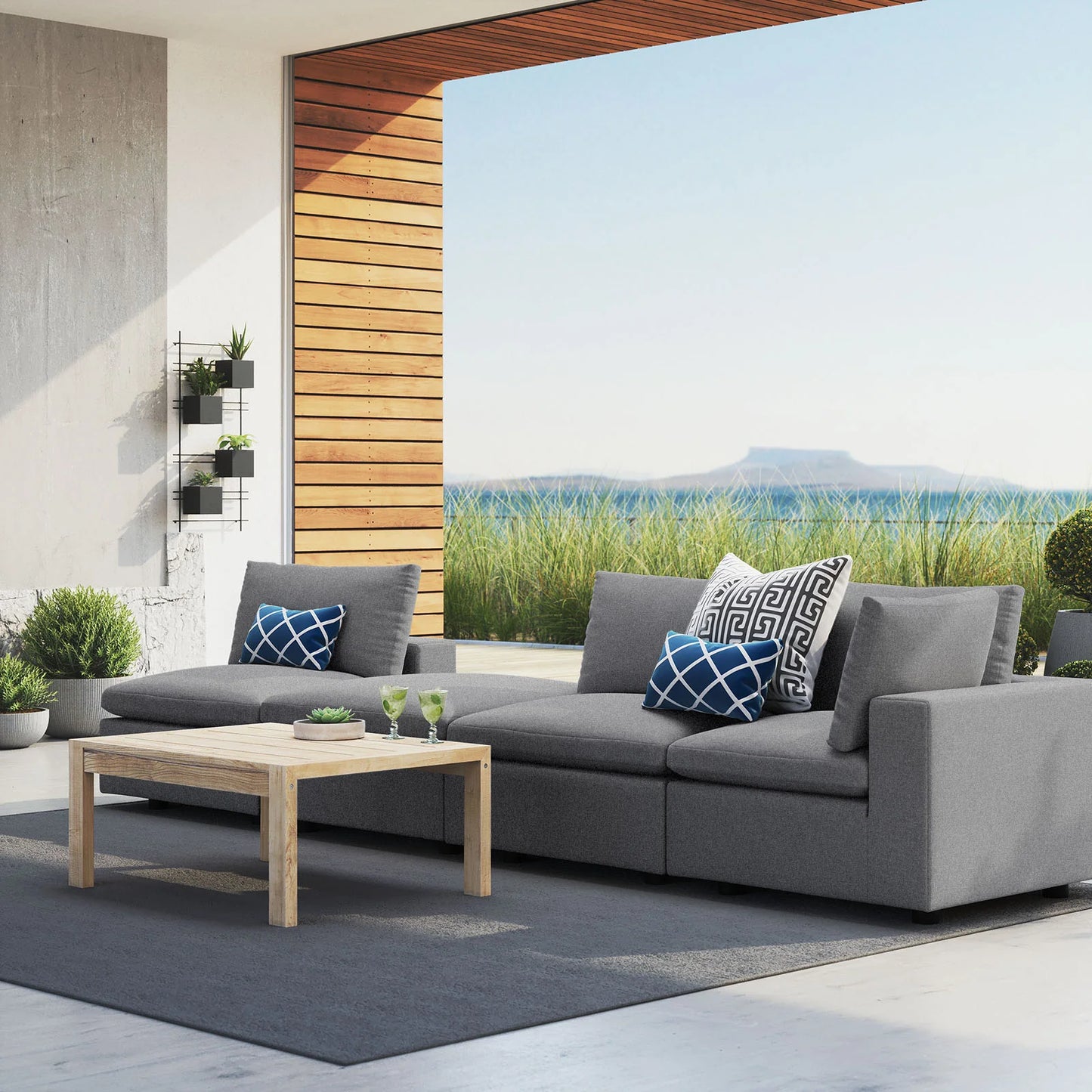 Commix 4-Piece Sunbrella® Outdoor Patio Sectional Sofa