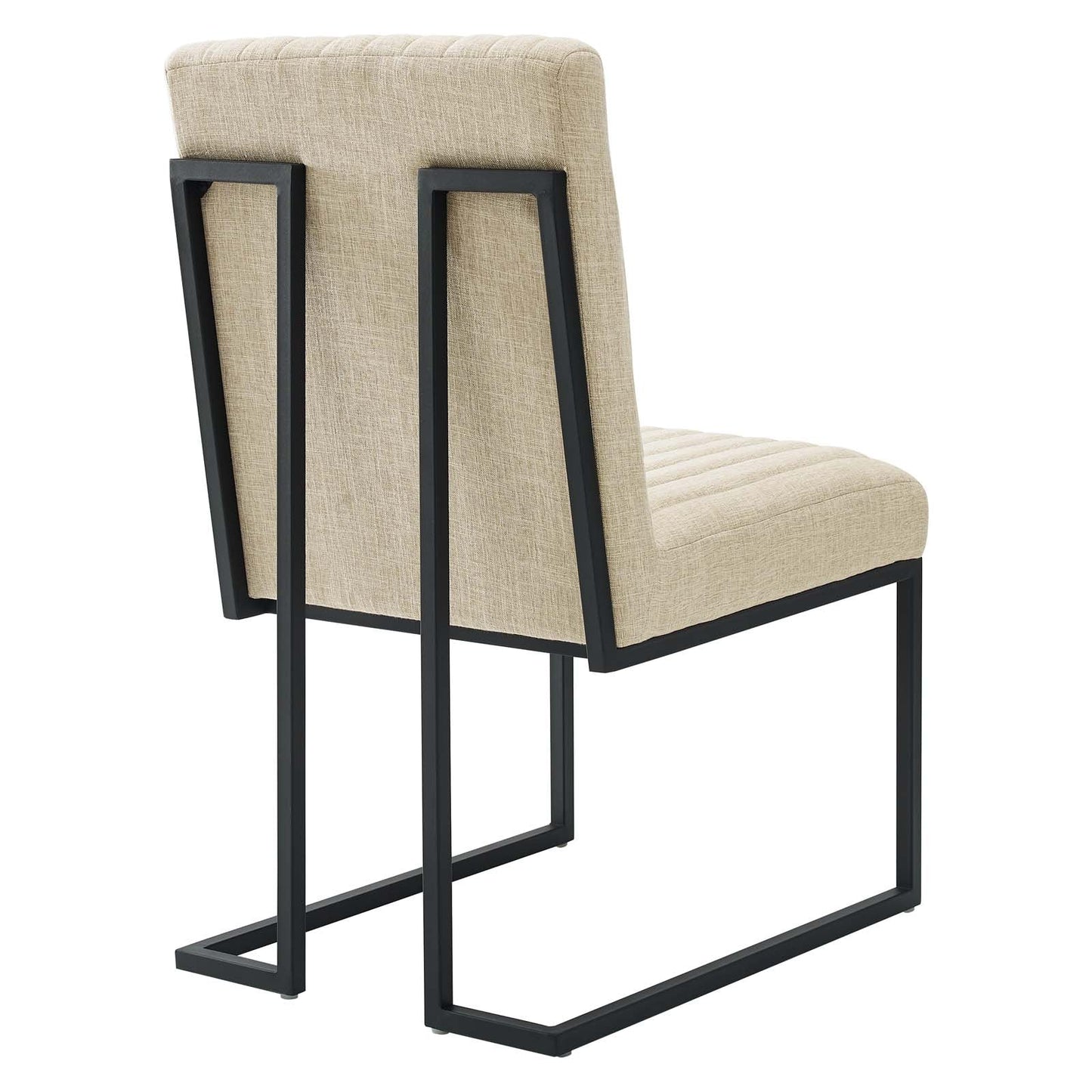 Indulge Channel Tufted Fabric Dining Chairs - Set of 2