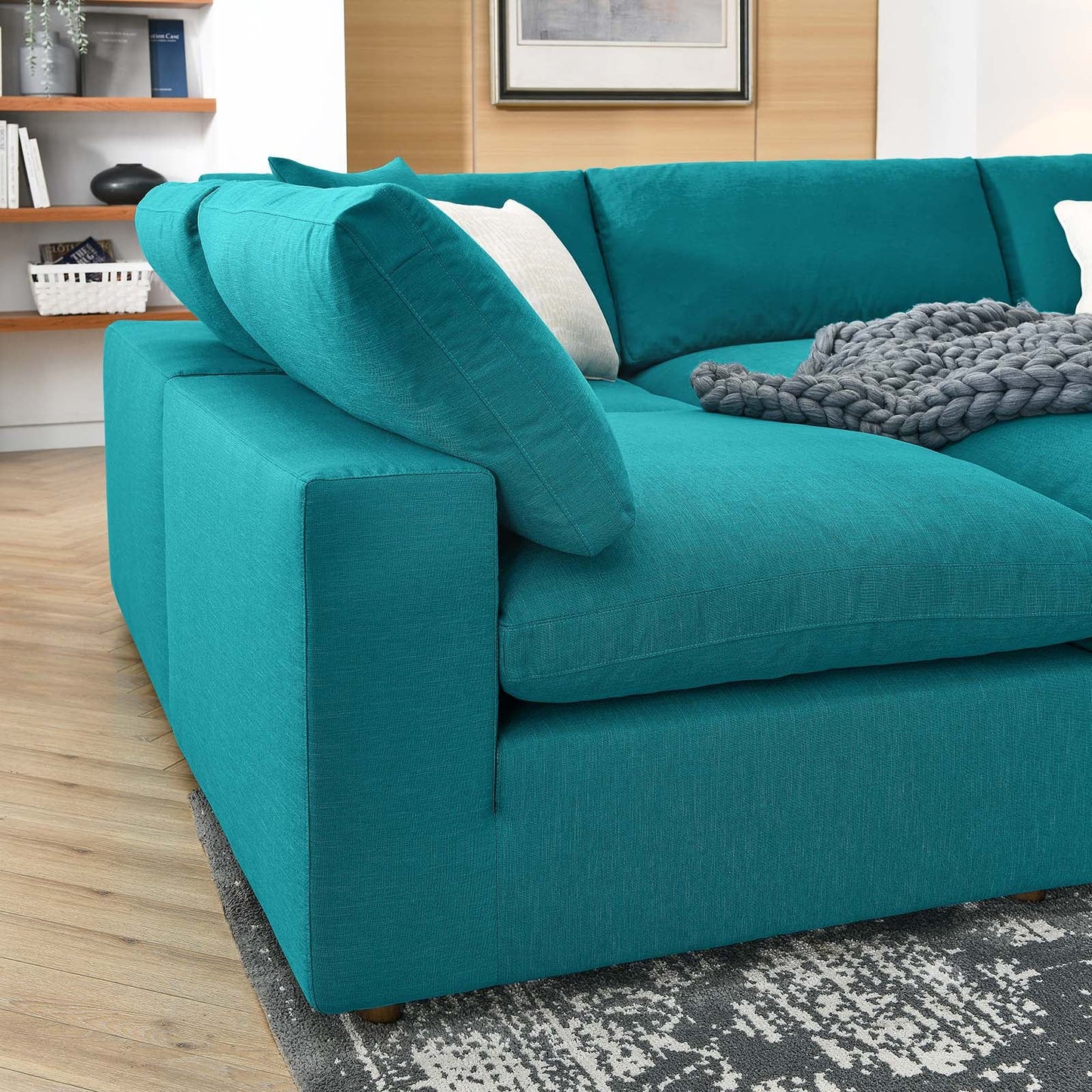 Commix Down Filled Overstuffed 6-Piece Sectional Sofa