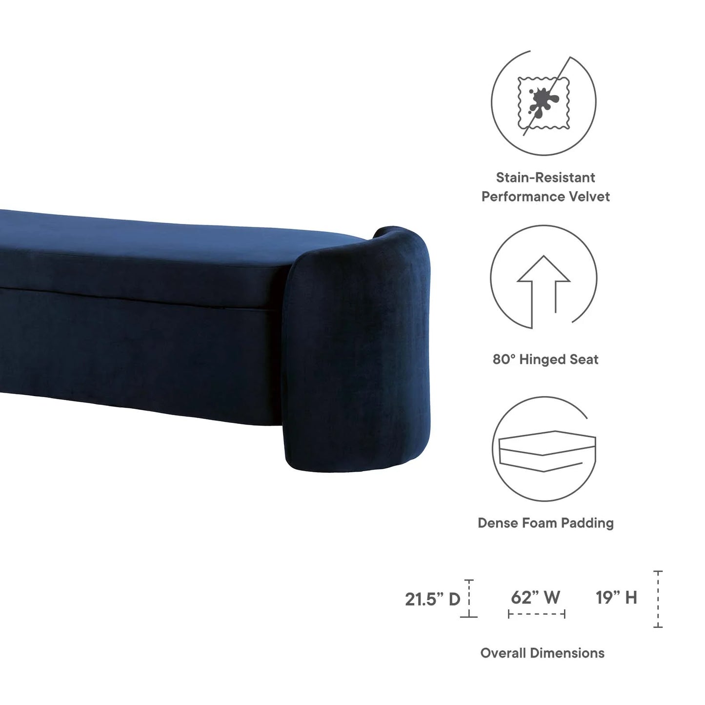 Bala Velvet Bench