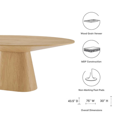 Aria 75" Oval Dining Table