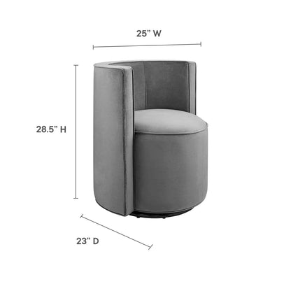 Dia Velvet Swivel Chair