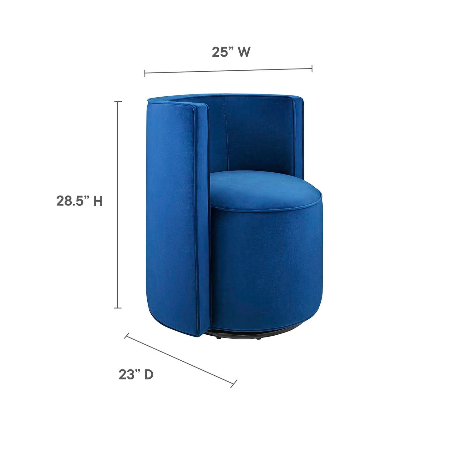 Dia Velvet Swivel Chair