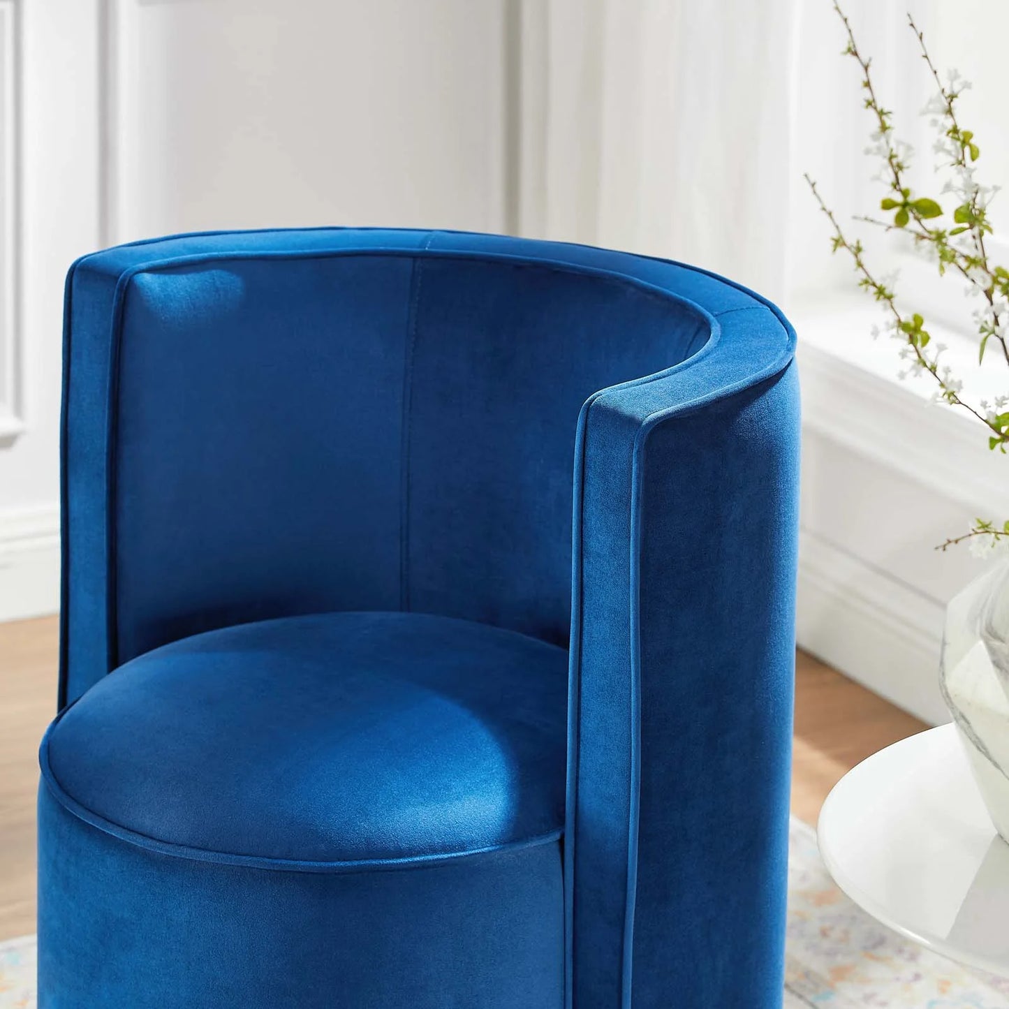 Dia Velvet Swivel Chair