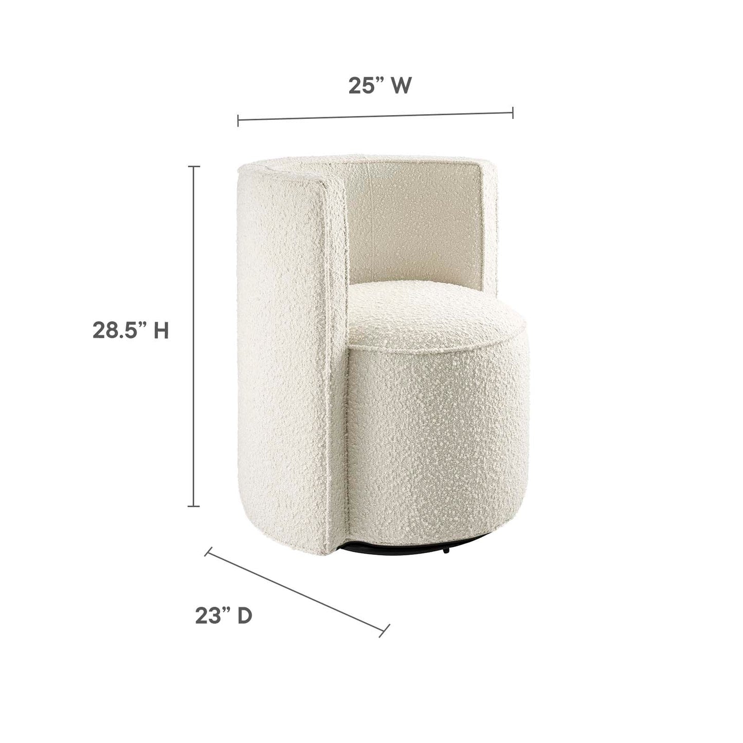 Dia Boucle Swivel Chair