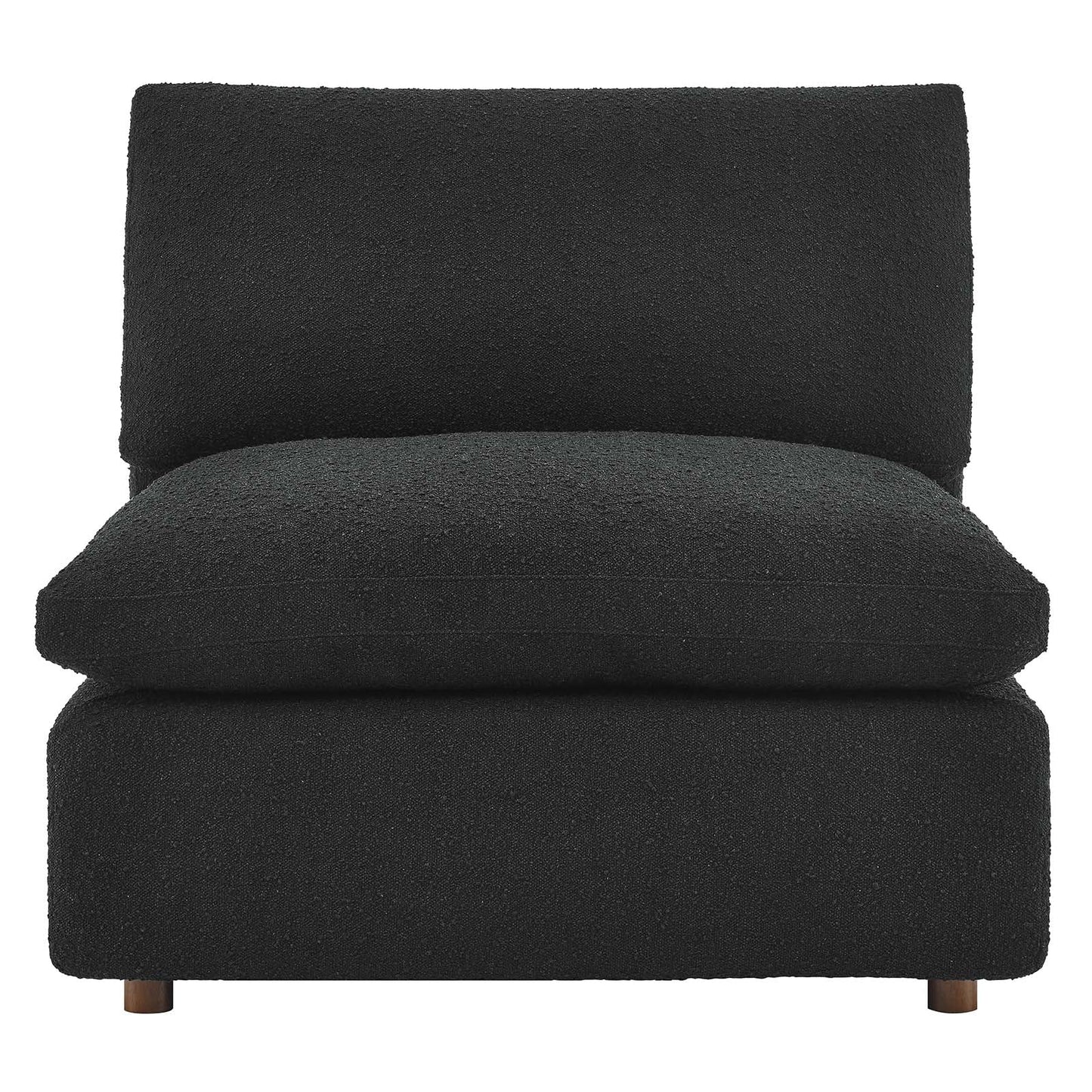 Commix Down Filled Overstuffed Boucle Fabric Armless Chair