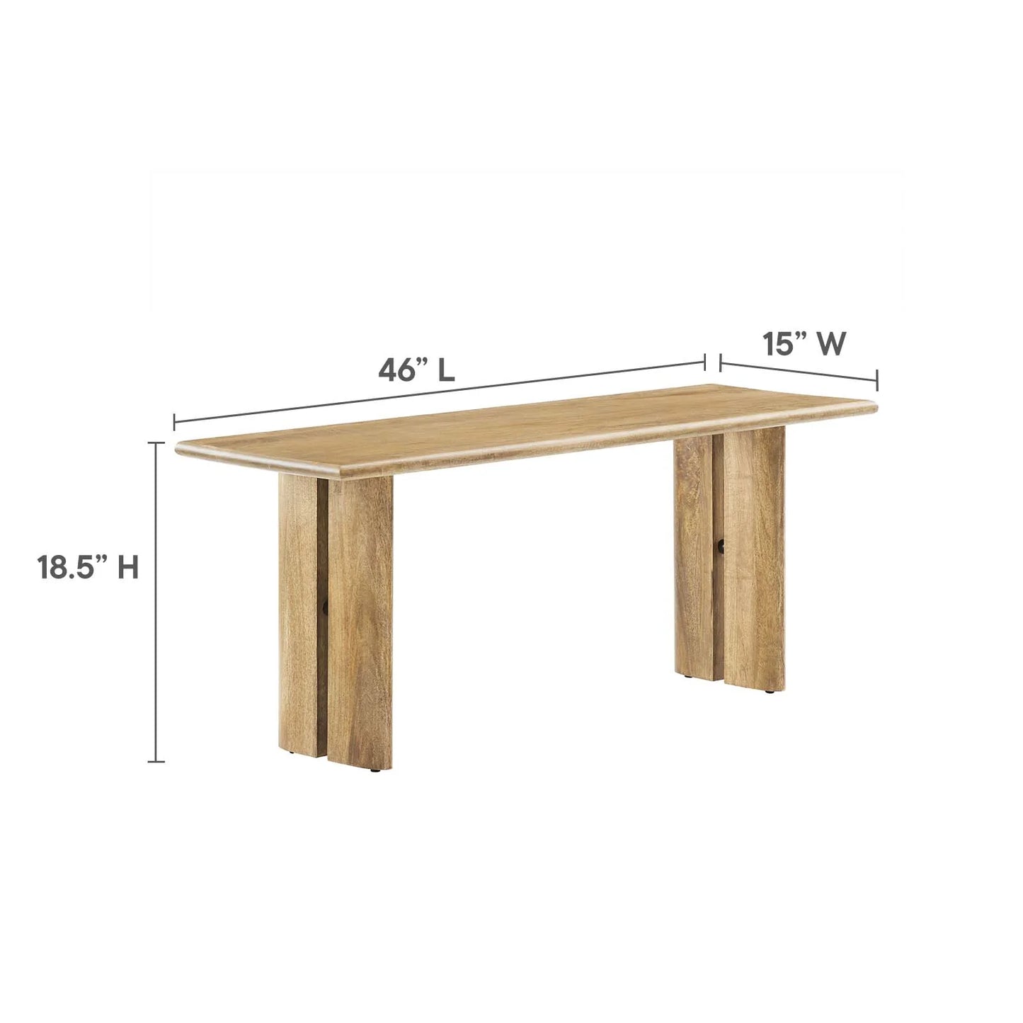 Rupi Wood Bench 46"