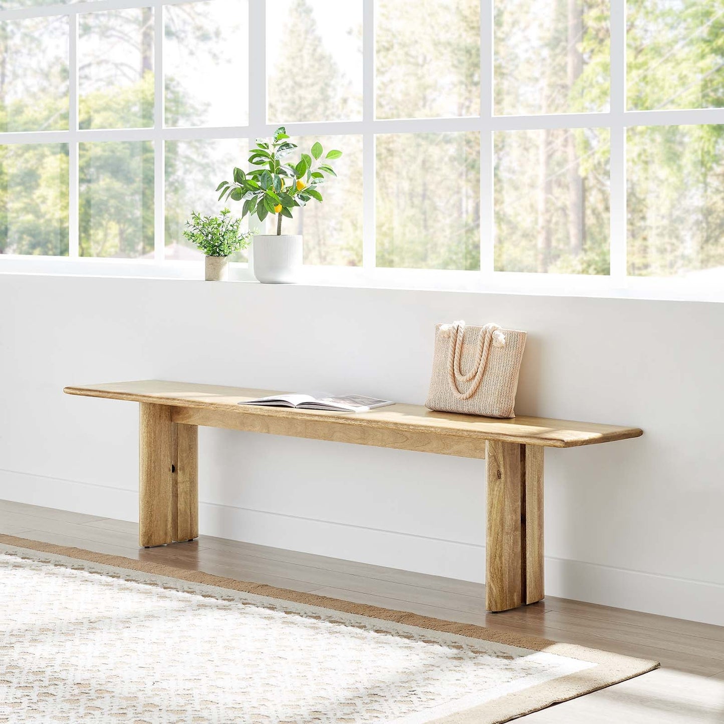 Rupi Wood Bench 72"