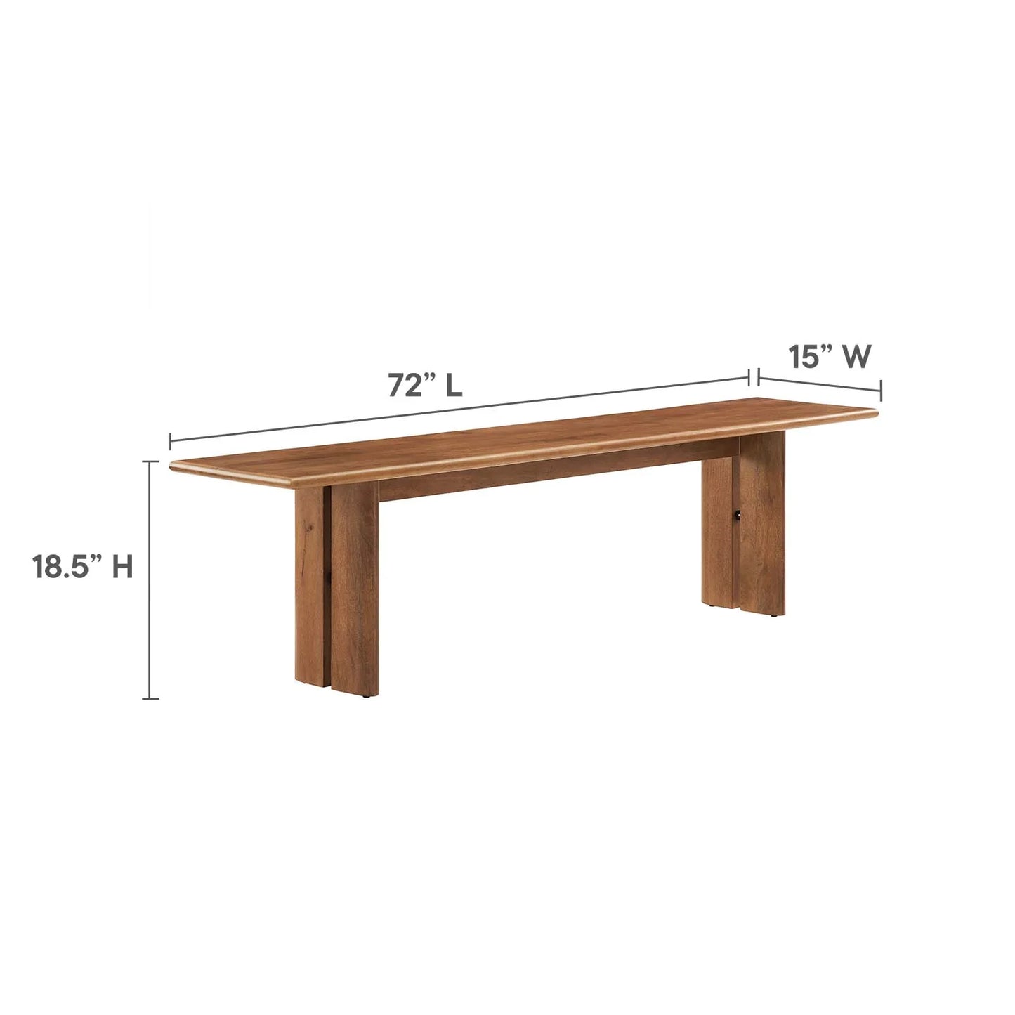 Rupi Wood Bench 72"