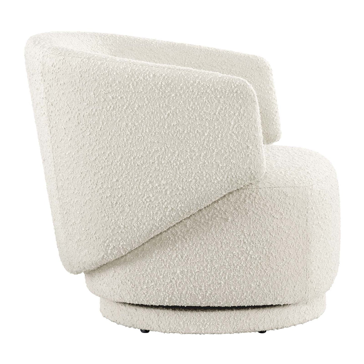 Riya Boucle Swivel Armchair