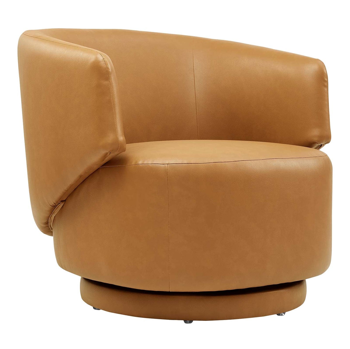 Riya Vegan Leather Swivel Armchair